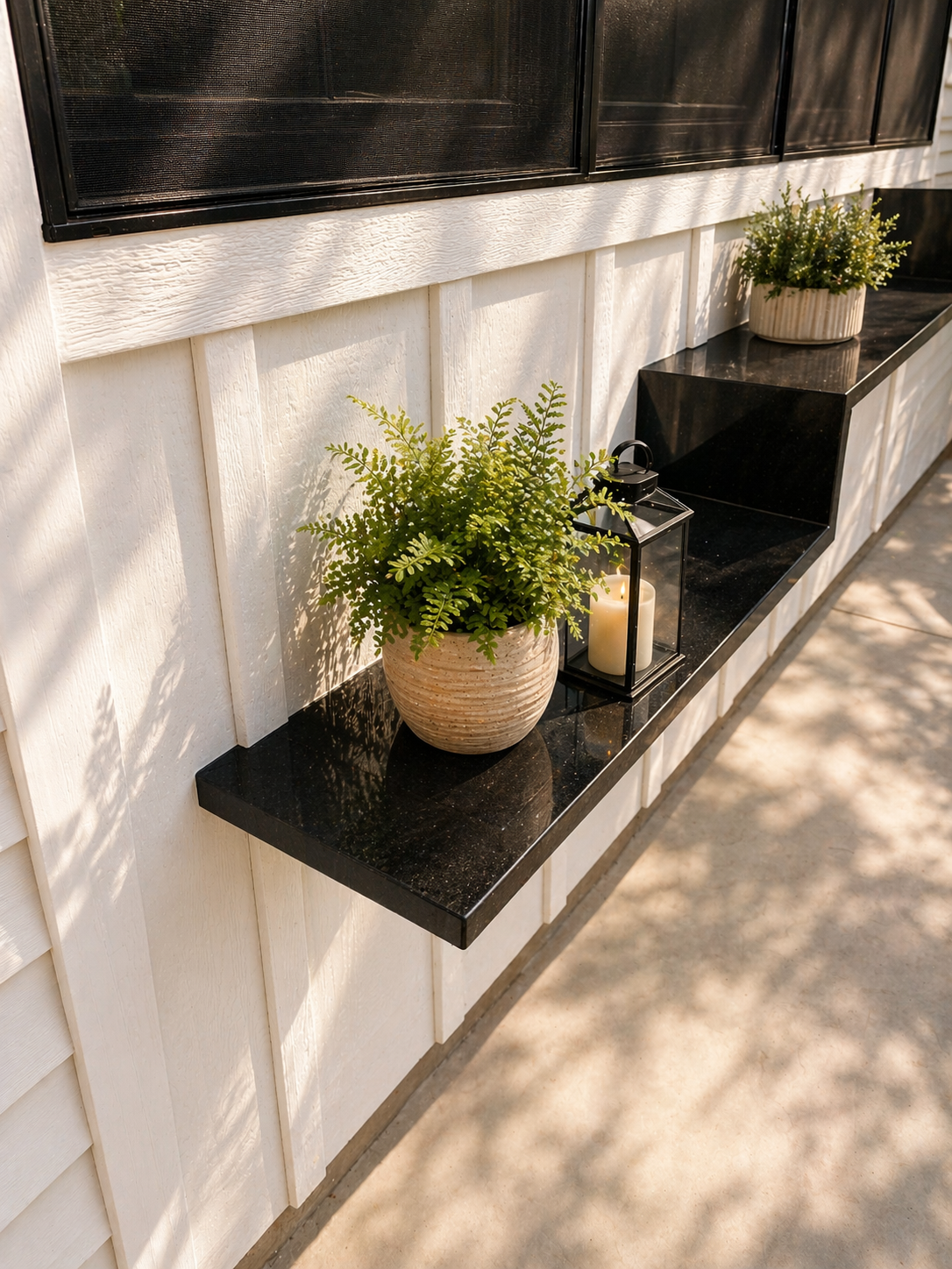 Douglas Mendota Heights — Black Granite Window Ledge Detail