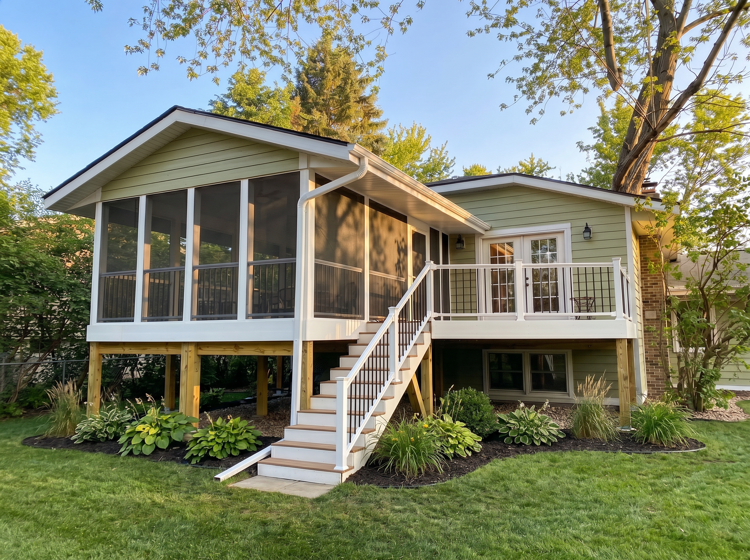 Heatherton — Screened Porch Rear View