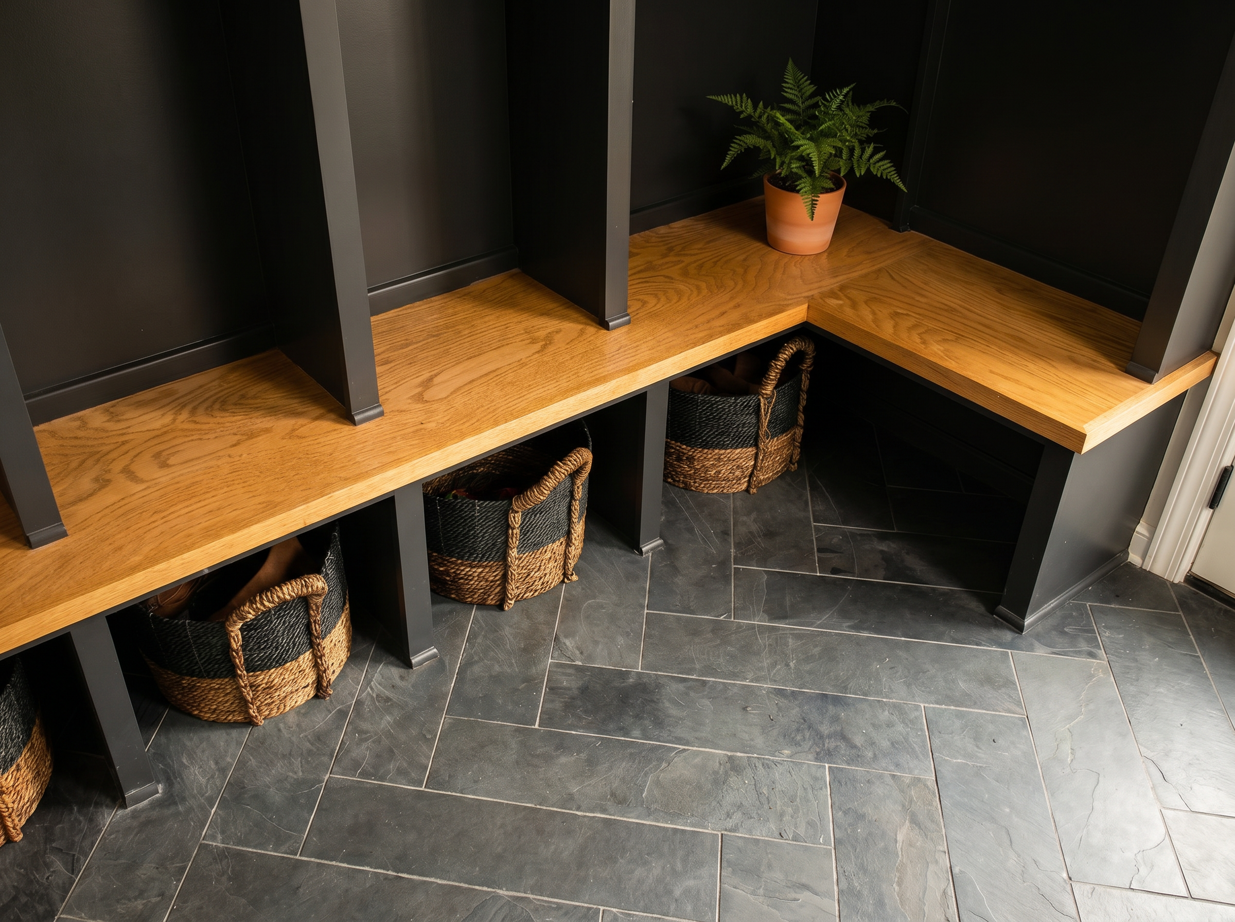 James — Mudroom Bench Corner
